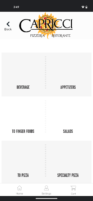 Capricci Pizza Screenshot 1
