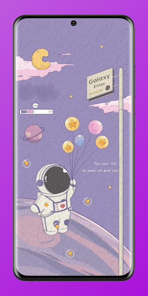 Kawaii Purple Wallpaper 4K Screenshot 0