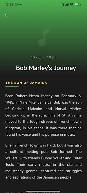 Bob Marley Quotes & Quiz Screenshot 2
