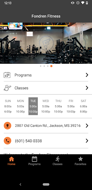 Fondren Fitness Screenshot 1