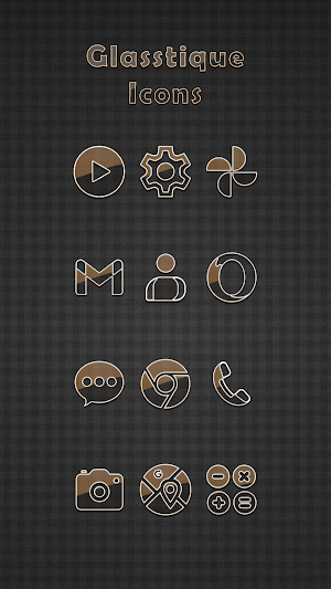 Glasstique Brown Icon Pack Screenshot 0