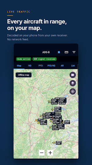 SkyAero: ADS-B & Air Band SDR Screenshot 0