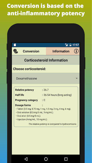 Corticosteroid Conversion: Corticoid & Steroids Screenshot 1