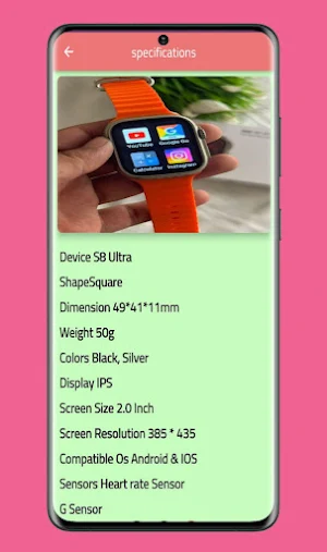 S8 Ultra smart watch guide Screenshot 1