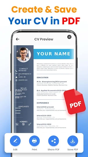 Resume Builder PDF - CV Maker Screenshot 1