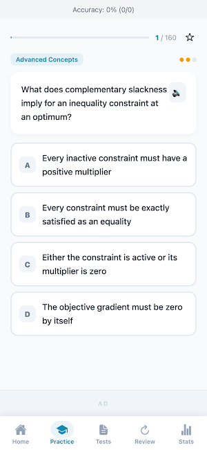 Optimization Fundamentals Quiz Screenshot 1