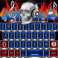 Skull On Fire Go Keyboard theme