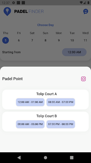 Padel Finder Screenshot 1