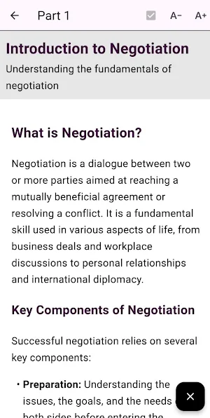 Mastering Negotiation Skills Screenshot 1