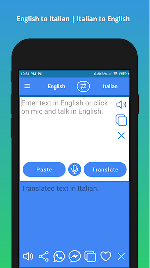 English Italian Translator App (Free) Screenshot 0