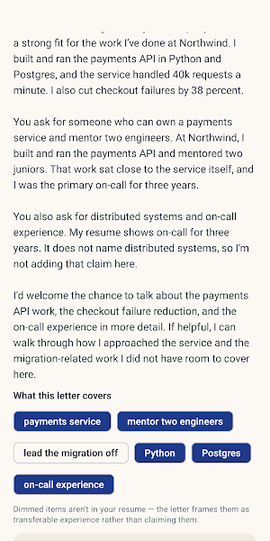 CoverCraft: AI Cover Letters Screenshot 3