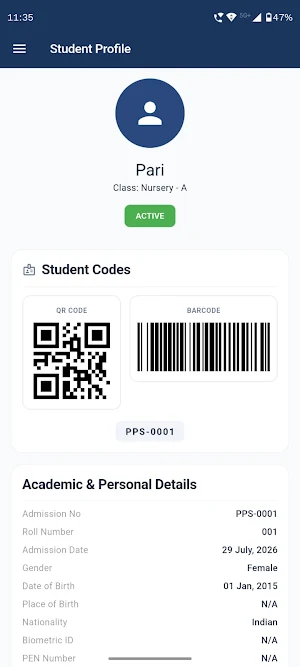 Prerana Public School Parent Screenshot 3