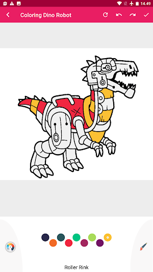 Dinosaur Robot Coloring Screenshot 3