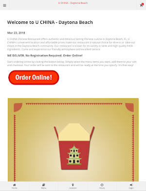 U CHINA Daytona Beach Ordering Screenshot 3