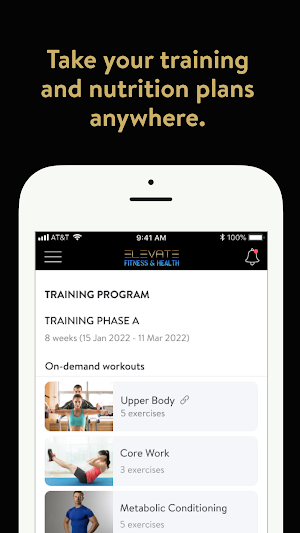 Elevate Fitness and Health Screenshot 1