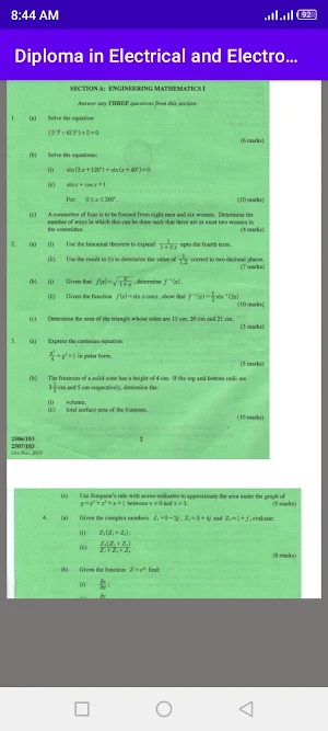 Diploma in Electrical papers Screenshot 2