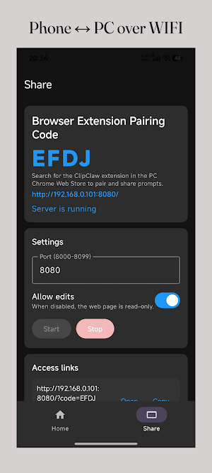 PromptClaw: Prompt Manager Screenshot 1