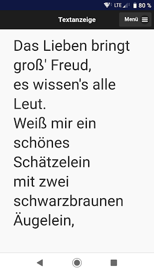 Textanzeige Screenshot 0