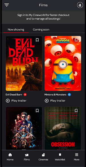 Cineworld Ireland Screenshot 1