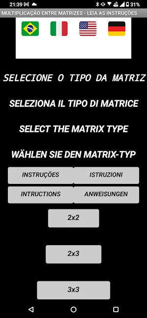 Mult Mat four flags - Matrizes Screenshot 0