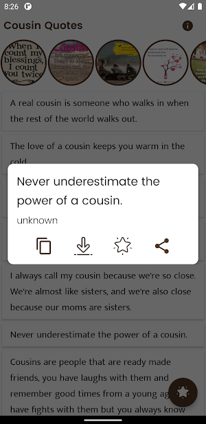 Cousin Quotes and Sayings Screenshot 2