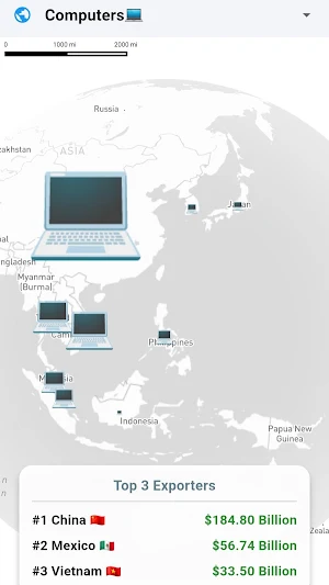 Export Data Globe Screenshot 2