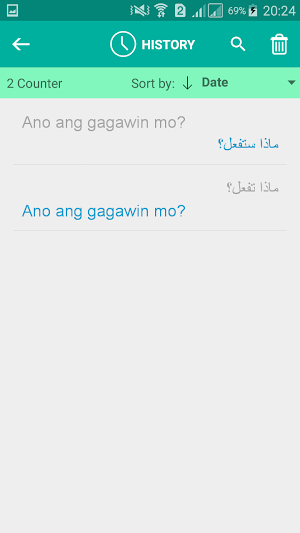 Filipino Arabic Translator Screenshot 3