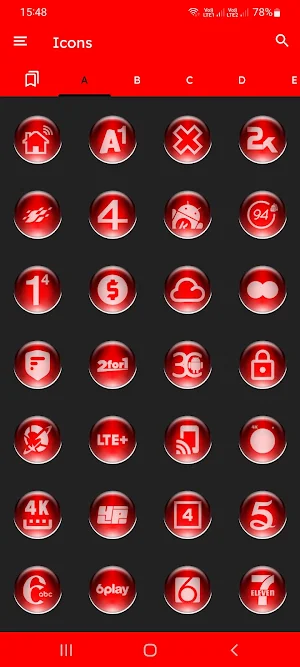 Red Pixl Glass Icon Pack Screenshot 2