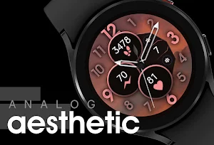 Modern Analog Rose Watch Face Screenshot 0