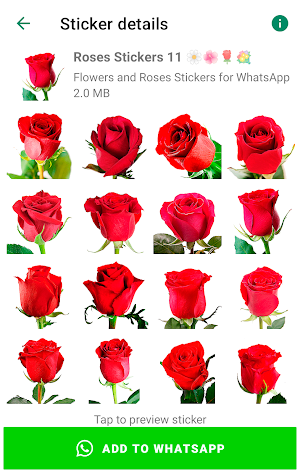 Roses Stickers for WhatsApp Screenshot 0