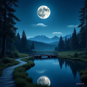 Full Moon Night Wallpaper Screenshot 0