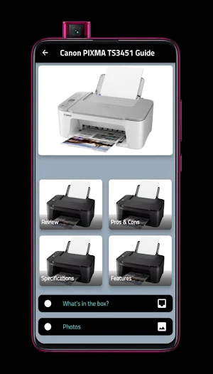 Canon PIXMA TS3451 Guide Screenshot 0