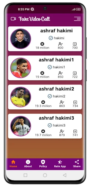 Ashraf hakimi video call Screenshot 1