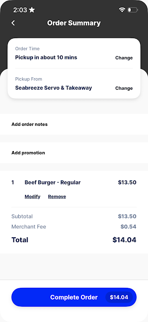 Seabreeze Servo & Takeaway Screenshot 2