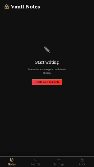 VaultNotes Screenshot 1
