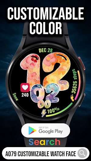 A079 Customizable Watch Face Screenshot 0