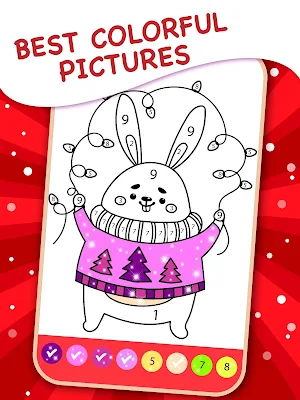 Christmas Coloring Book By Numbers Screenshot 2