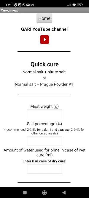 Salt Curing Meat Screenshot 1