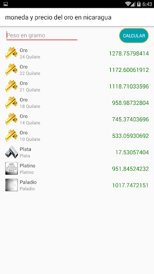 moneda y precio del oro en nicaragua Screenshot 3