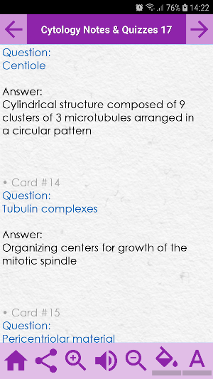 Cytology Exam Review: concepts, notes and quizzes. Screenshot 2