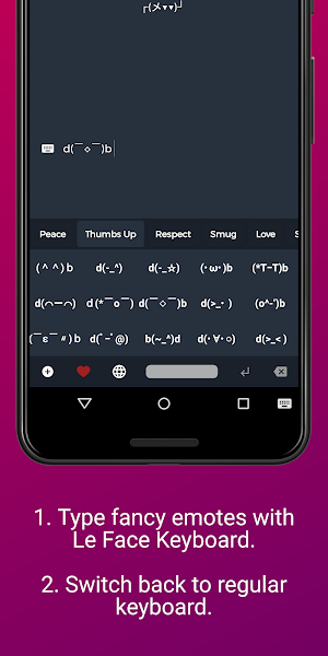 Le Face Keyboard - Text Emoji and Copypasta Screenshot 0