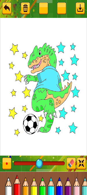 Dinosaur Football Coloring Screenshot 3