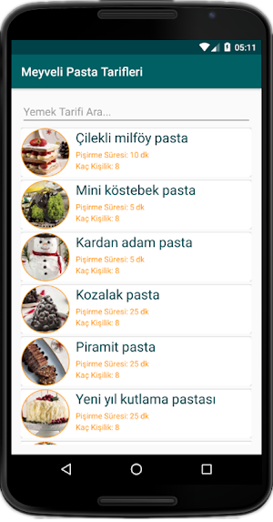 İnternetsiz Meyveli Pasta Tarifleri Screenshot 1