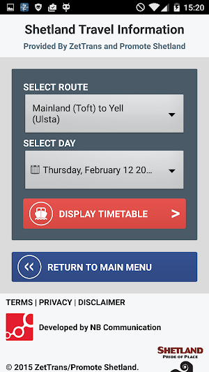 Shetland Travel Information Screenshot 3