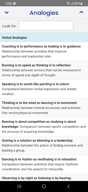 Verbal Analogies Screenshot 3