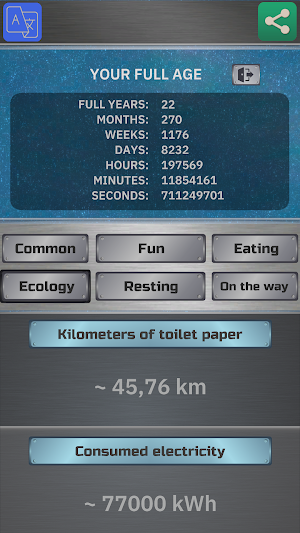 Life Calculator - Stats Screenshot 3