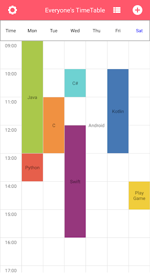 Everyone's TimeTable Screenshot 0