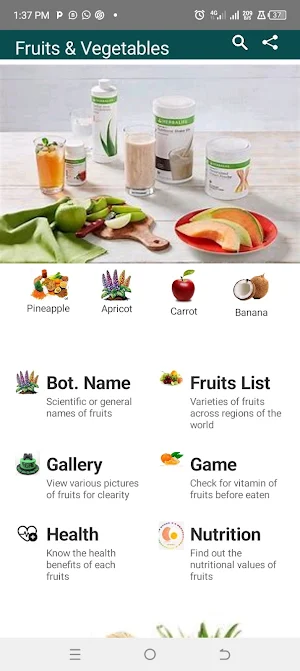 Fruits & Their Benefits Screenshot 0