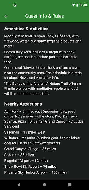 The Spark Campground Companion Screenshot 3
