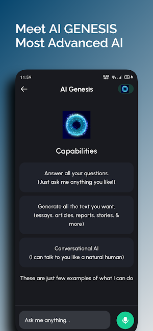 AI Genesis -Unlimited AI Power Screenshot 0